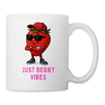Ambiance Just Berry - Fraise avec lunettes de soleil - Mug blanc - blanc - Droite