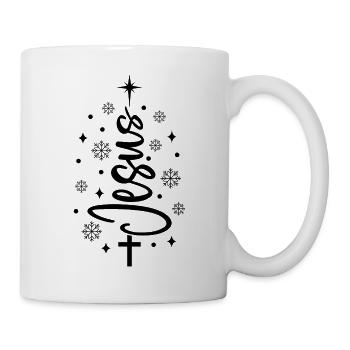 Jesus Christmas Tree – Christian Christmas Tree - Mug - white - Right
