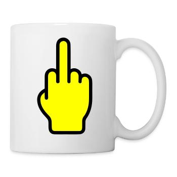 Middle finger icon - Mug - white - Right