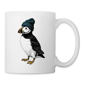 Macareux d’hiver - Mug blanc - blanc - Droite