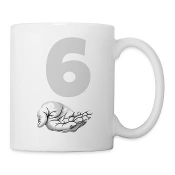 Funny Six Meme Hand Gen Alpha Joke - Mug - white - Right