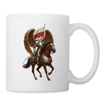 Polnischer Adler geflügelter Husarenreiter - Tasse - Weiß - Rechts