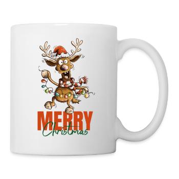 Crazy Christmas Reindeer Merry Christmas - Mug - white - Right