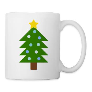 Sapin de Noël festif en pin - Mug blanc - blanc - Droite