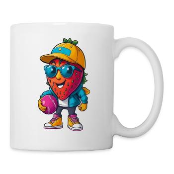 Strawberry Baseball Hero with Sunglasses - Mug - white - Right