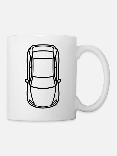 Auto - Tasse - Weiß