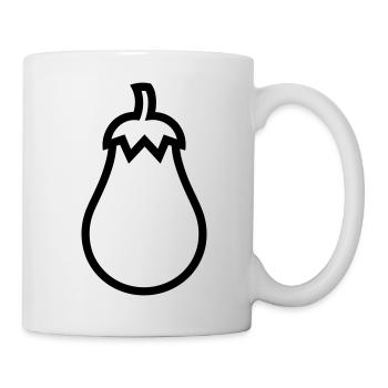 aubergine - Mug blanc - blanc - Droite