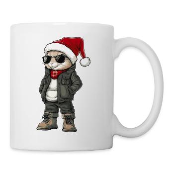 Hase Weihnachten Winter - Tasse - Weiß - Rechts