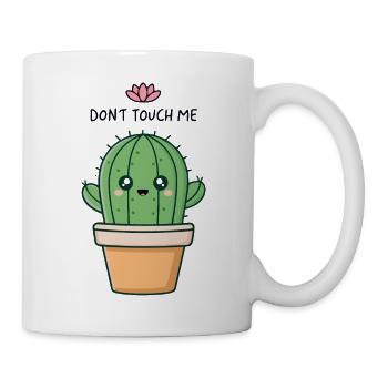 Cactus kawaii Ne Pas Toucher - Mug blanc - blanc - Droite