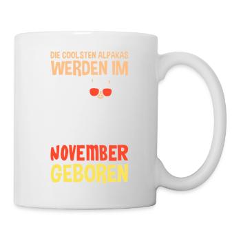 November Birthday Alpaca Saying Funny - Mug - white - Right
