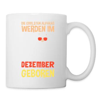 December Birthday Alpaca Saying Funny - Mug - white - Right