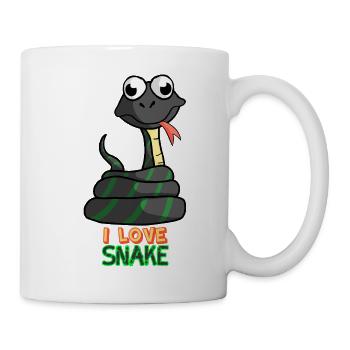 Dessin animé Serpent J’adore Serpent Animal de compagnie Serpent Serpent - Mug blanc - blanc - Droite