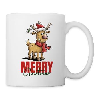 Merry Christmas Rentier Weihnachten  - Tasse - Weiß - Rechts