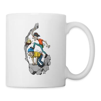 Climbing on Helmet - Tasse - Weiß - Rechts