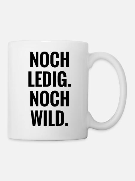 Noch_Ledig_Noch_wild - Tasse - Weiß