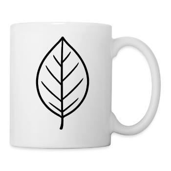 Conception minimaliste Leaf - Mug blanc - blanc - Droite