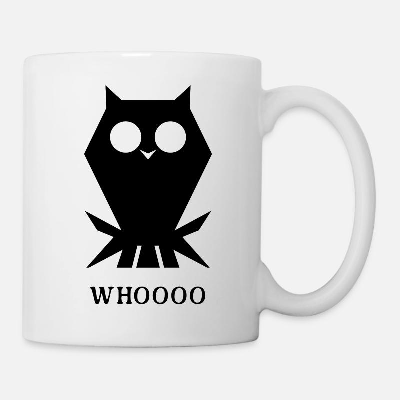Hibou « Whoooo » – Dessin d’animaux drôles - Mug blanc - blanc