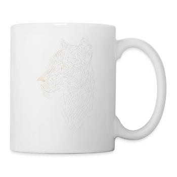 Leopard Line Art - Geometric Style - Mug - white - Right
