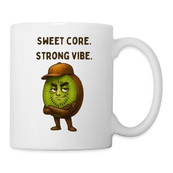 Kiwi à l’attitude audacieuse - Mug blanc - blanc - Droite