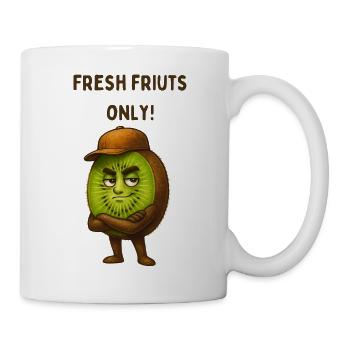 Kiwi avec chapeau : Fruits frais - Mug blanc - blanc - Droite