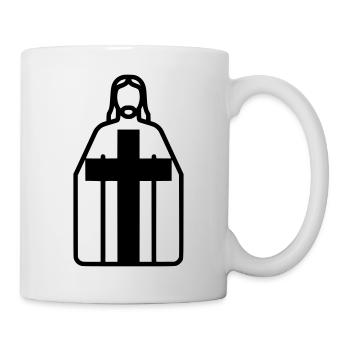 Vector de la Silhouette de la Silhouette de Jésus-Christ - Mug blanc - blanc - Droite