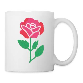 Rose Blossom in Watercolor Style - Mug - white - Right