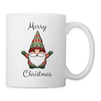Süßer Weihnachtswichtel – Niedliches Winter Design - Tasse - Weiß - Rechts