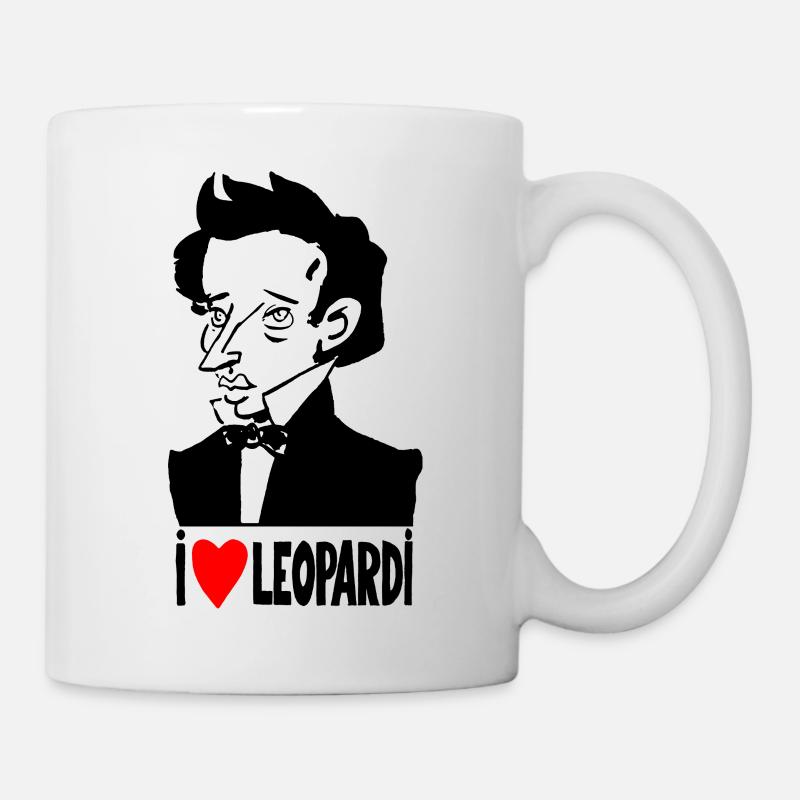 Porträt Giacomo Leopardi - Tasse - Weiß
