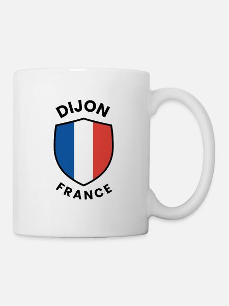 Schildentwurf von Dijon France - Tasse - Weiß