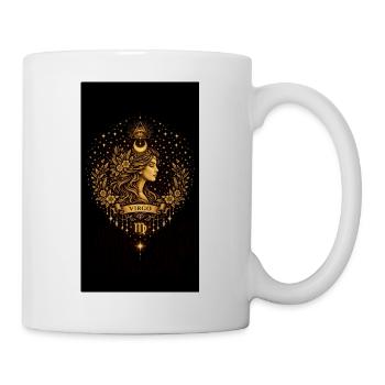 Collection du Zodiaque d’Or – Astrologie de la Vierge Or - Mug blanc - blanc - Droite