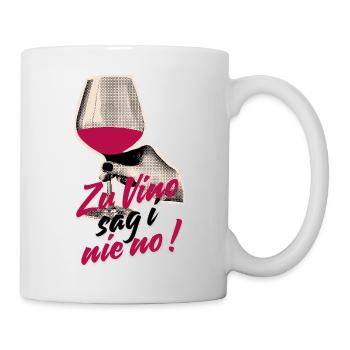 Zu Vino sag i nie no Wein Liebhaber, Humor Spruch - Mug blanc - blanc - Droite