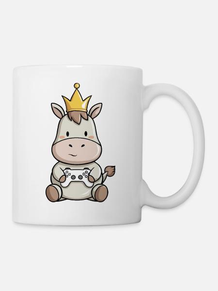 controller esel krone - Tasse - Weiß