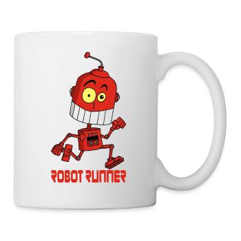 Roter Laufroboter - Tasse - Weiß - Rechts