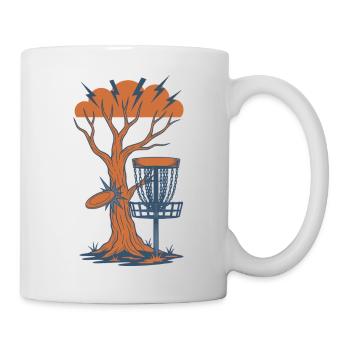 Disc Golf Tree trifft Flying Disc Basket Sturm - Tasse - Weiß - Rechts
