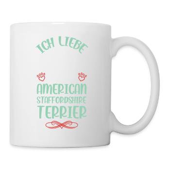 American Staffordshire Liebe - Tasse - Weiß - Rechts