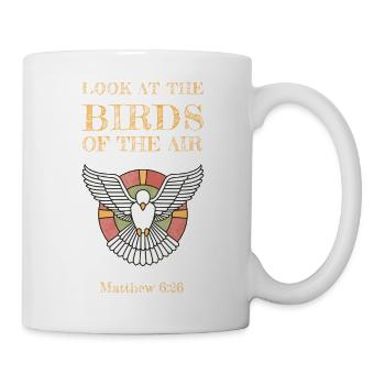 Regardez les oiseaux du ciel - Mug blanc - blanc - Droite