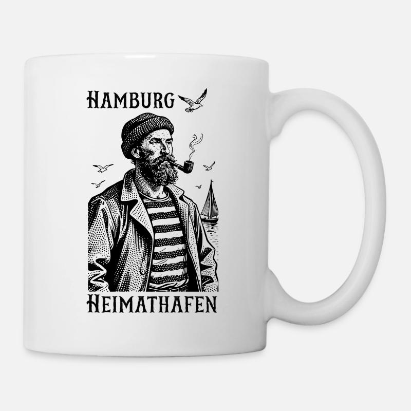 Hamburg Heimathafen Seemann - Tasse - Weiß