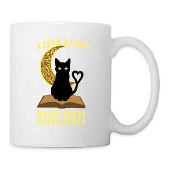Chat romantique du livre de la lune - Mug blanc - blanc - Droite