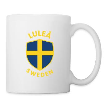 Luleå Schild Schweden Flagge - Tasse - Weiß - Rechts