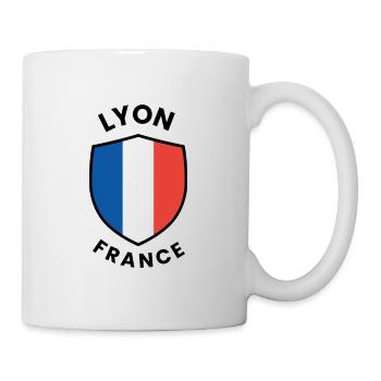 Conception du Bouclier de Lyon France - Mug blanc - blanc - Droite
