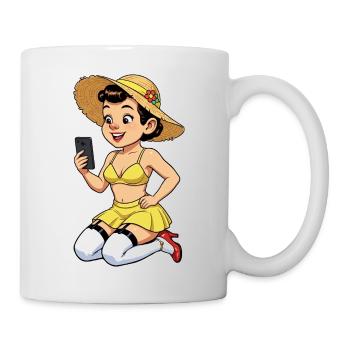 Cheerful influencer - Mug - white - Right