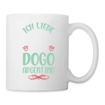 Ich liebe meinen Argentinischen Hund - Tasse - Weiß - Rechts
