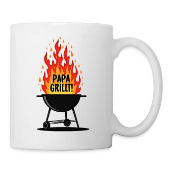 Grillen Grillsaison Papa Am Grill Papa Grillt - Tasse - Weiß - Rechts