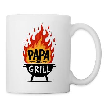 Grillen Grillsaison Papa Am Grill Papa Grillt - Tasse - Weiß - Rechts