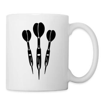 Dartpfeil Symbol - Tasse - Weiß - Rechts