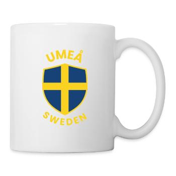 Umeå Schweden Schildwappen - Tasse - Weiß - Rechts