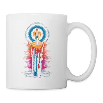 Faith Light Candle Retro Spirit Design - Mug blanc - blanc - Droite