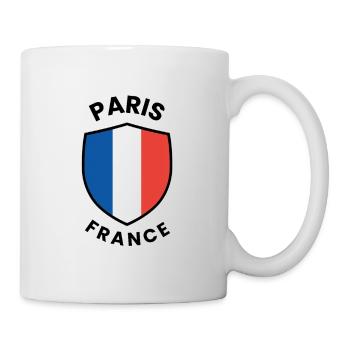 Shield design of the flag of Paris - Mug - white - Right