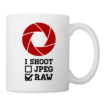 I Shoot Photography – Camera Design for Photographers - Mug - white - Right
