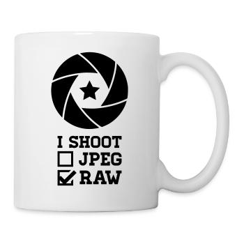 I Shoot Photography – Camera Design for Photographers - Mug - white - Right